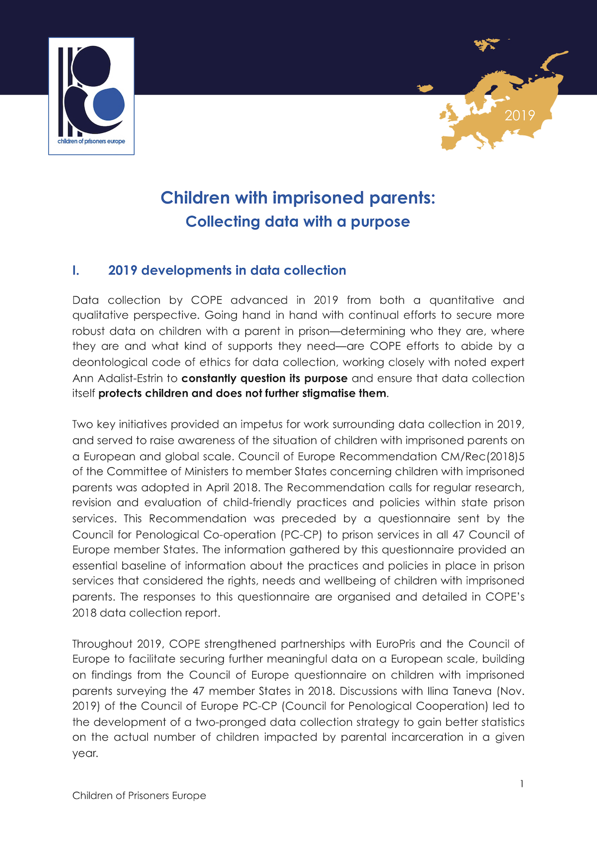 Children with imprisoned parents: collecting data with a purpose (2019)